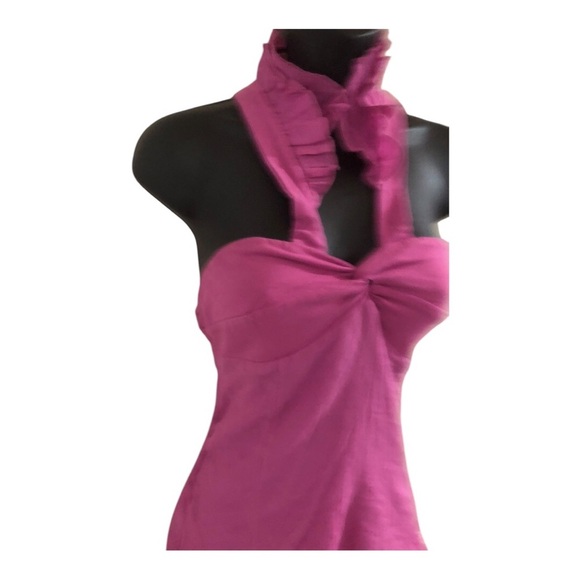Free People pink flutter strap halter front twist mini dress size XS brand new - Picture 6 of 14